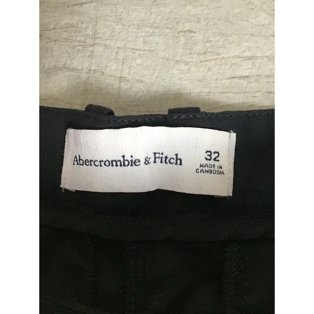 Abercrombie & Fitch Women's Black High Waisted Linen Sloane Shorts Size 32 NWT